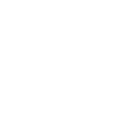 Białe logo Psia Paczka z psem i workiem